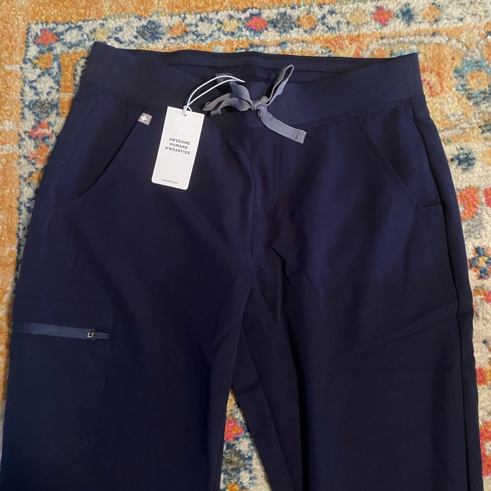 NWT Zamora 2.0 Jogger FIGS Scrub Pants HIGH WAISTED Navy Blue Size Medium